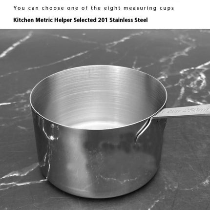 Stainless Steel Measuring Cups Heavy Duty Measuring Cup Set with Storage Ring and Cooking Nesting Set