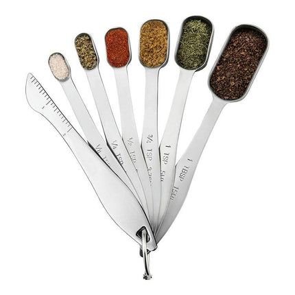 Stainless Steel Measuring Cups And Spoons Sets - Metal Kitchen Accessories For Cooking And Baking Nesting