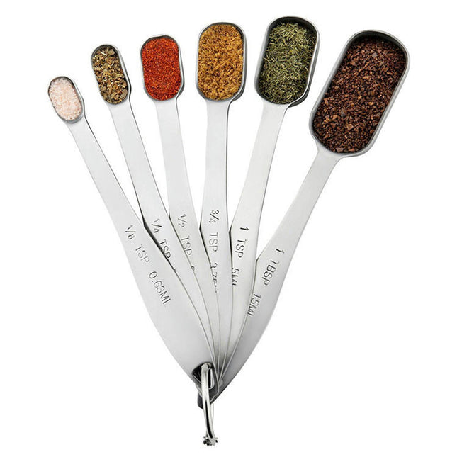 Stainless Steel Measuring Cups And Spoons Sets - Metal Kitchen Accessories For Cooking And Baking Nesting