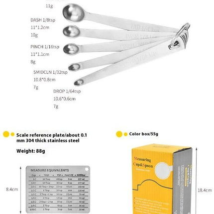 Measuring Cups and Spoons Set Stainless Steel Stackable Heavy Cups Spoons for Dry or Wet Ingredients