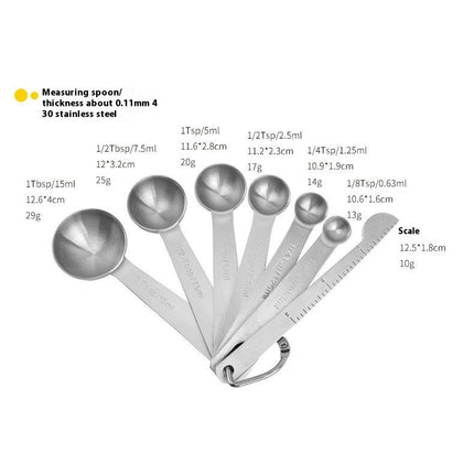 Measuring Cups and Spoons Set Stainless Steel Stackable Heavy Cups Spoons for Dry or Wet Ingredients