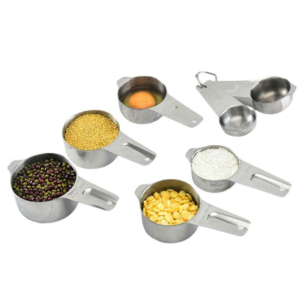 Measuring Cups and Spoons Set Stainless Steel Stackable Heavy Cups Spoons for Dry or Wet Ingredients