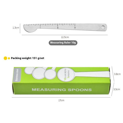 Measuring Spoon Set Stainless Steel Small Tablespoon Teaspoon with Level Stackable Metal Measuring Spoons