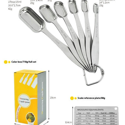 Measuring Cups and Spoons Set Stainless Steel Measuring Cups Set Dry Measurer Cups Measurement Spoons