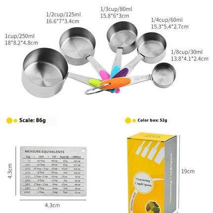 Magnetic Measuring Spoons and Measuring Cups Set Double-Sided Spoons& Leveler and Measuring Cups Set