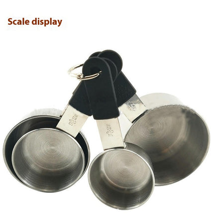 Measuring Cups and Spoons Food Grade Stainless Steel Metal Measure Cups and Spoons Set Thickness Handle