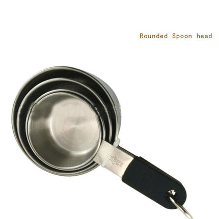 Measuring Cups and Spoons Food Grade Stainless Steel Metal Measure Cups and Spoons Set Thickness Handle