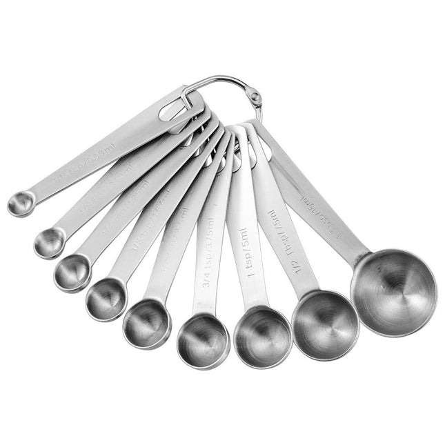 Measuring Spoons Piece Measuring Spoons Set Stainless Steel Round Heavy Duty Mirror Polished for Cooking