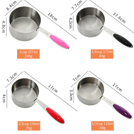 Magnetic Measuring Spoons Set Stainless Steel with Leveler Stackable Metal Tablespoon Measure Spoons