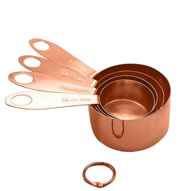 Measuring Cup Set Stainless Steel Measuring Cups Steel Material Heavy Duty Measuring Cups and Ring Set