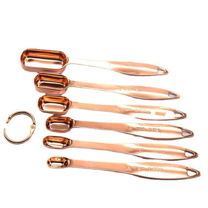 Measuring Spoons for Baking/Cooking Set of Kitchen use Rust Proof Narrow Design fits into Spice Jars