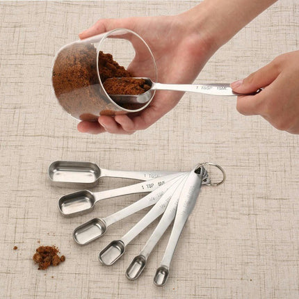 Stainless Steel Measuring Cups and Measuring Spoons Set Nesting Kitchen Metal Measuring Cups and Spoons Set