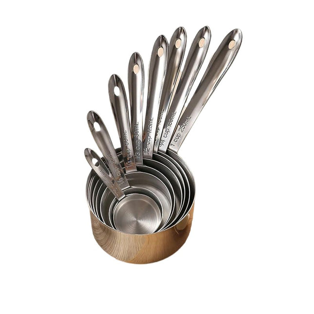 Stainless Steel Measuring Cups Heavy Duty Measuring Cups Set in Steel with Ergonomic Handle Kitchen Tool