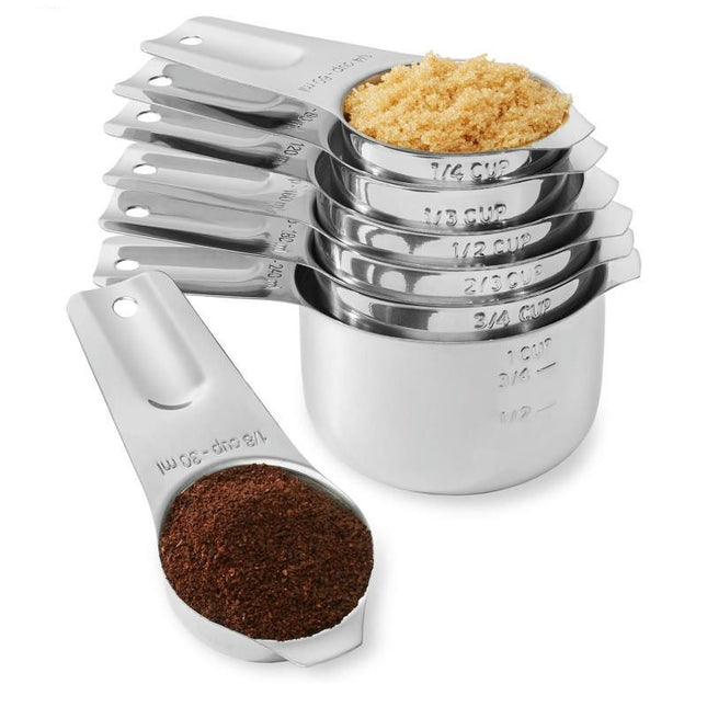 Stainless Steel Measuring Cups Set Stackable Heavy Duty Measuring Cups for Dry and Liquid Ingredients Tool