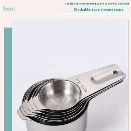 Stainless Steel Measuring Cups and Measuring Cups and Spoons Set of With for Dry and Liquid Ingredients