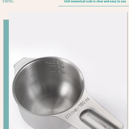 Stainless Steel Measuring Cups and Measuring Cups and Spoons Set of With for Dry and Liquid Ingredients