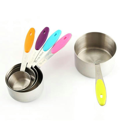 Measuring Cups Stainless Steel Measuring Cups Set of Upgraded Thickness Handle for Cooking & Baking Tool