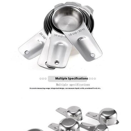 Measuring Cups Stainless Steel Stackable Sets for Dry or Liquid Ingredients Measurement Kitchen Gadget