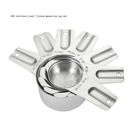 Stainless Steel Measuring Cups Set of Stackable Heavy Duty Measuring Cups for Dry and Liquid Ingredients