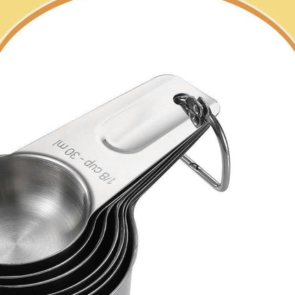 Stainless Steel Measuring Cups Set of Stackable Heavy Duty Measuring Cups for Dry and Liquid Ingredients