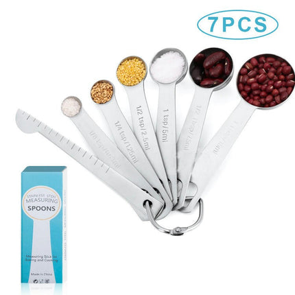 Measuring Spoons Set Stainless Steel Round Heavy Duty Mirror Polished Measuring Spoon for Baking Food