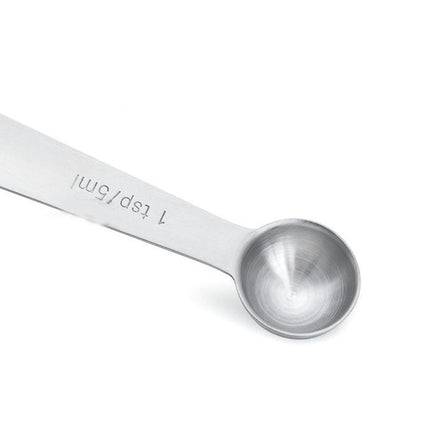 Stainless Steel Measuring Spoons Set of - with Round Metal Teaspoon & Tablespoon Measuring Spoons Set