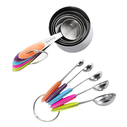 Stainless Steel Measuring Cups and Spoons Sets Measuring Cups  Spoons Set for Measuring Baking Tools