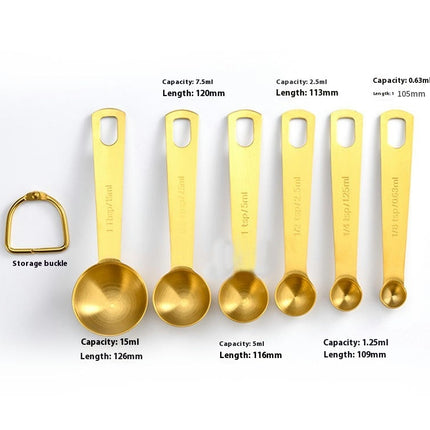 Measuring Cups and Spoons Sets Stainless Steel Handle with Metric and US Measurements Polished Finish