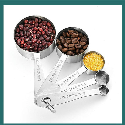 Stainless Steel Measuring Cups Set Kitchen Measuring Sets Gadgets tool For Cooking & Baking Ingredients