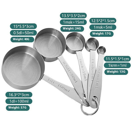 Stainless Steel Measuring Cups Set Kitchen Measuring Sets Gadgets tool For Cooking & Baking Ingredients