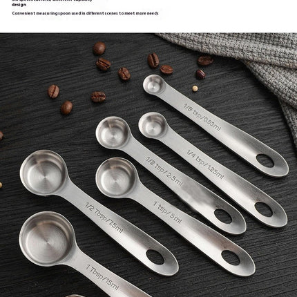 Metal Measuring Spoons Set - Baking Essentials Premium Stainless Steel Kitchen Gadgets for Easy Storage