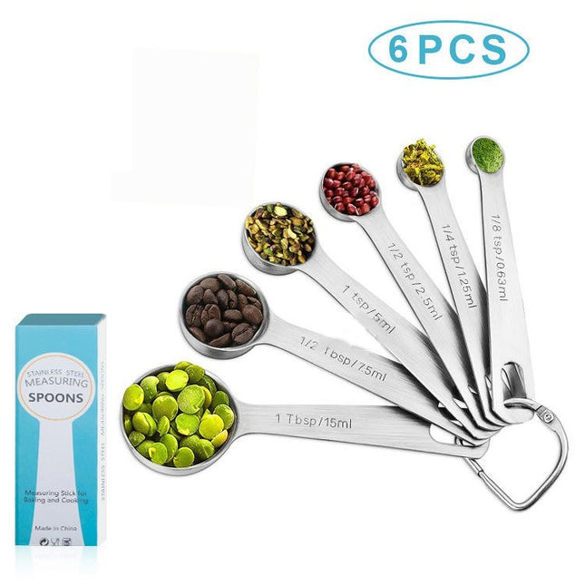 Piece Measuring Spoons Set Stainless Steel Round Heavy Duty Mirror Polished Measuring Spoon for Baking