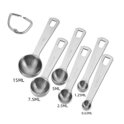 Piece Measuring Spoons Set Stainless Steel Round Heavy Duty Mirror Polished Measuring Spoon for Baking