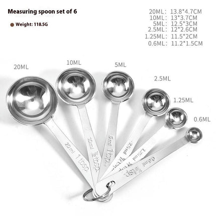 Measuring Spoons Set Baking Essentials Premium Stainless Steel Kitchen Gadgets with Precise Measurements