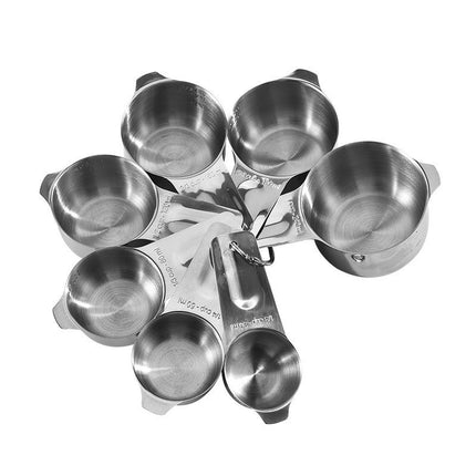 Measuring Cups & Spoons Set of Includes Stainless Steel Nesting Cups Ideal for Dry and Liquid Ingredients