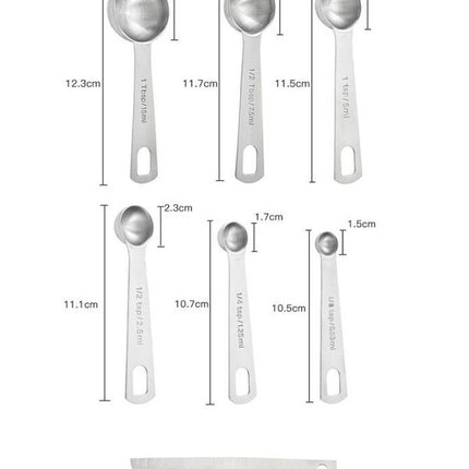 Heavy Duty 430 Stainless Steel Metal Measuring Spoons Set for Dry or Liquid Tablespoon Measure Spoon