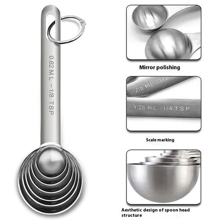 Measuring Spoons Stainless Steel Measuring Spoons Set for Tbsp Dry and Liquid Ingredients Baking Tool