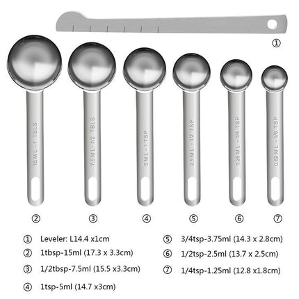 Measuring Spoons Stainless Steel Measuring Spoons Set for Tbsp Dry and Liquid Ingredients Baking Tool