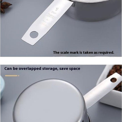 Stainless Steel Measuring Cups and Spoons Set Steel Material Heavy Duty Stainless and Rings Pack Set