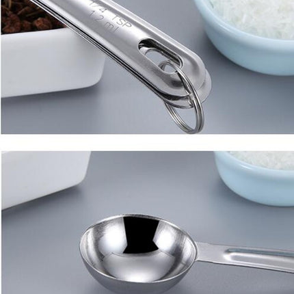 Stainless Steel Measuring Cups and Spoons Set Steel Material Heavy Duty Stainless and Rings Pack Set