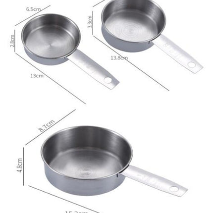 Stainless Steel Measuring Cups and Spoons Set Steel Material Heavy Duty Stainless and Rings Pack Set