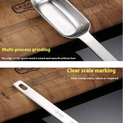 Stainless Steel Measuring Spoons Table Spoons Measuring Spoon with Easy to Read Slim Design Baking Tool