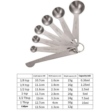 Measuring Spoons Stainless Steel Set Dry and Liquid Ingredients Spoons Kitchen Gadgets for Cooking Tool