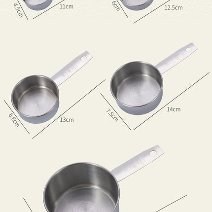 Stainless Steel Measuring Cups & Spoons Set Cups and Spoons Kitchen Gadgets for Cooking & Baking Tool