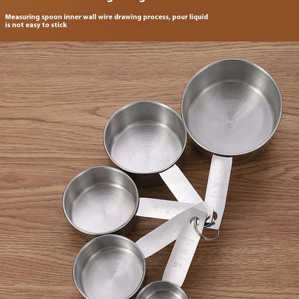 Stainless Steel Measuring Cups & Spoons Set Cups and Spoons Kitchen Gadgets for Cooking & Baking Tool