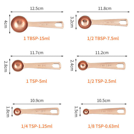 Stainless Steel Measuring Spoons Set Easy Read Markings Measuring Spoon Safe Heavy Duty Engraved Teaspoon