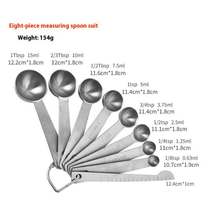 Stainless Steel Measuring Spoons Set - Easy to Read and Clean Measurements For Dry and Liquid Ingredients