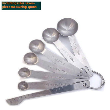 Stainless Steel Measuring Spoons Set - Easy to Read and Clean Measurements For Dry and Liquid Ingredients