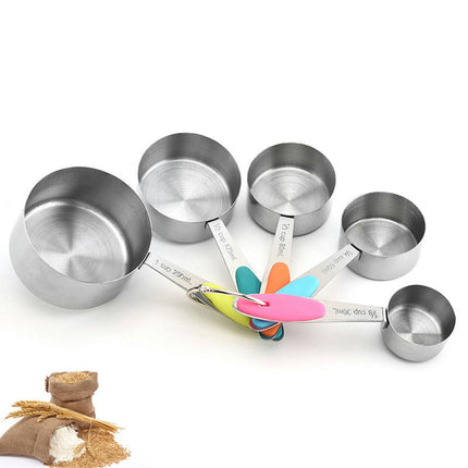 Measuring Cups and Spoons Set Stainless Steel for Dry and Liquid Ingredients Including Dry and Liquid