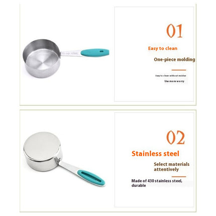 Measuring Cups and Spoons Set Stainless Steel for Dry and Liquid Ingredients Including Dry and Liquid